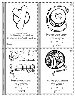 Letter Y Mini-Book Free Minibooks Worksheet