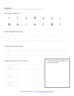 Letter I i - Practice Sheet Alphabet Worksheet