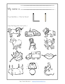 Words that Start with L l Free Phonics Beginningsounds Worksheet