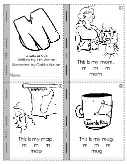 Letter M Mini-Book Minibooks Worksheet