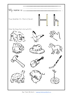 Words that Start with H h Free Phonics Beginningsounds Worksheet