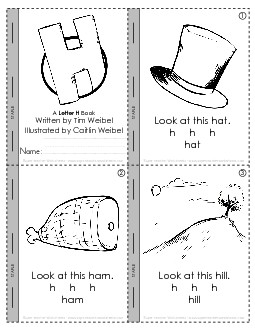 Letter H Mini-Book Minibooks Worksheet