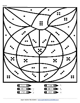 Counting Mystery Picture - Pumpkin Worksheet