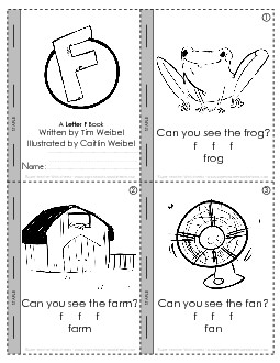 Letter F Mini-Book Minibooks Worksheet