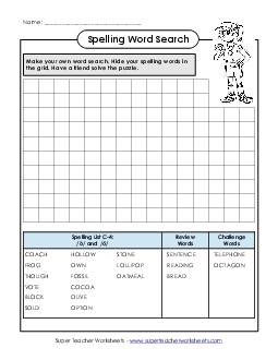 Make-a-Search (C-4) Spelling C Worksheet