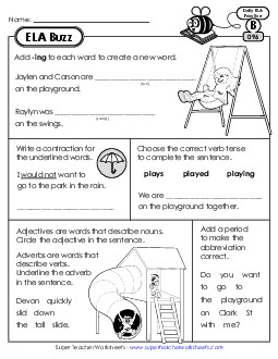 ELA Buzz: Week 20 Worksheets 96 through 100 Daily Ela Review Worksheet