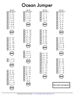 Plotting Points: Mystery Graph 5th Grade Math Worksheet