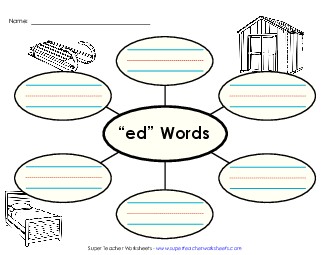 Word Web (-ed) Word Families Worksheet