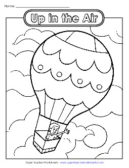 Up In the Air Coloring Pages Worksheet