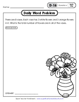 Daily Word Problems D-16 through D-20 Worksheet