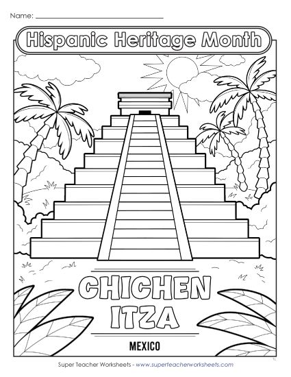 New Chichén Itzá Coloring Page Worksheet New Chichén Itzá Coloring Page Worksheet