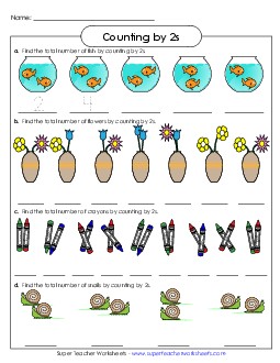 Skip Counting by 2s Worksheet