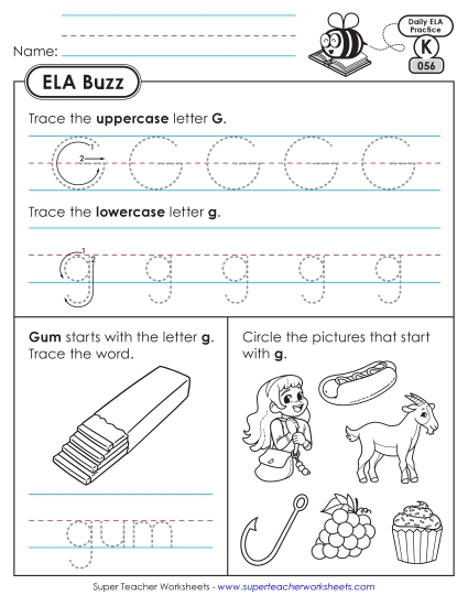 New Kindergarten ELA Buzz: Week 12<br>Worksheets 56 through 60 Worksheet New Kindergarten ELA Buzz: Week 12<br>Worksheets 56 through 60 Worksheet