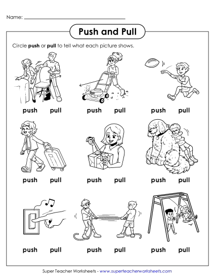 New Push or Pull? Worksheet New Push or Pull? Worksheet