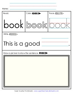 Worksheet 3: Book Sight Words Individual Worksheet