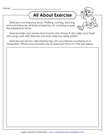 New All About Exercise Drawing Activity Worksheet New All About Exercise Drawing Activity Worksheet
