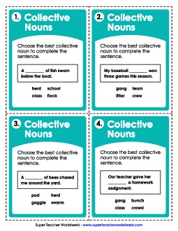 Nouns: Collective Nouns Worksheet