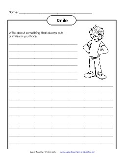 Writing Prompt: Smile Worksheet