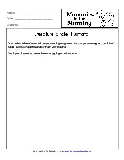 Literature Circles: Illustrator Book Mummies In The Morning Worksheet