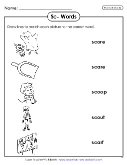 Matching Worksheet Phonics Blends Worksheet