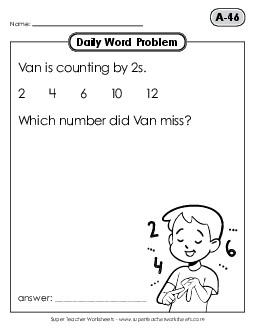 Daily Word Problems A-46 through A-50 Worksheet