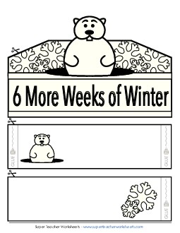 Groundhog Crown: No Shadow Holiday Worksheet