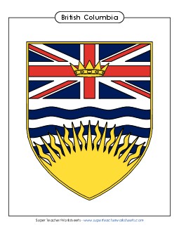 B.C. Escutcheon (Colour) Canada Worksheet