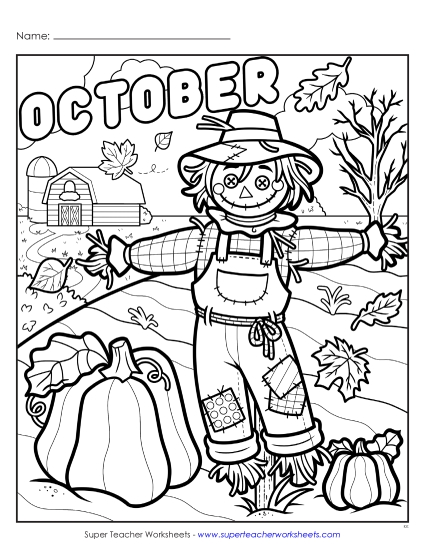 New October (Advanced) Worksheet