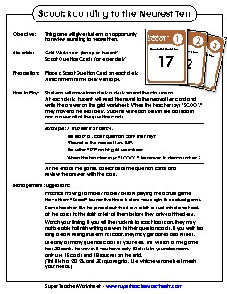 Rounding: Nearest 10 (2-Digit Numbers Only) Worksheet