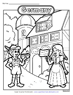 Germany Coloring Page Coloring Pages Worksheet