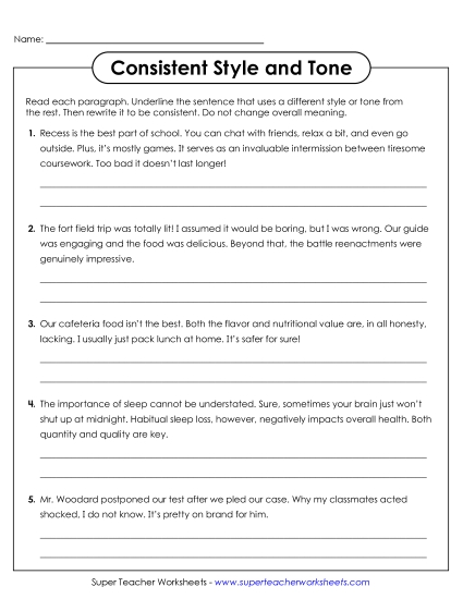 aIdentify and Fix Shifts in Style or Tone