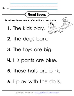 New Identify Plural Nouns Worksheet