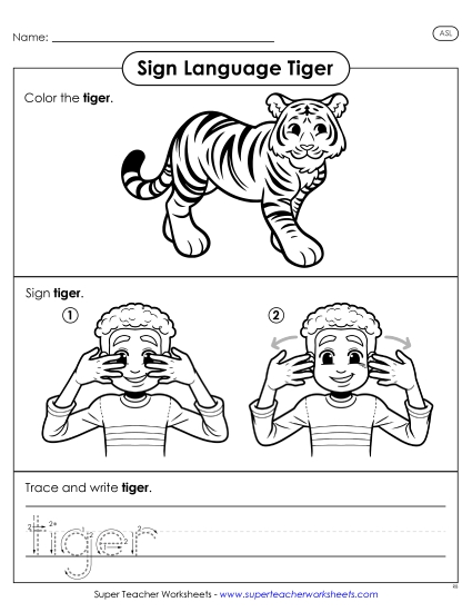 New Tiger Worksheet New Tiger Worksheet