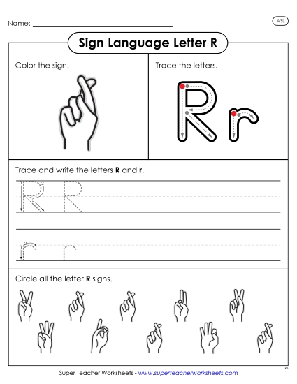 New Letter R Sign Worksheet