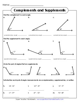 Geometry: Angles Free Printable Worksheet