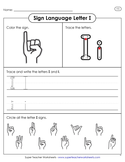 aLetter I Sign