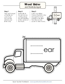 Word Slider -ear Words (Long-e \