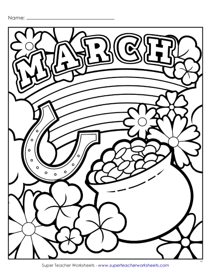 aMarch Coloring Page