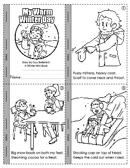 My Warm Winter Day (Mini Book)  Minibooks Worksheet