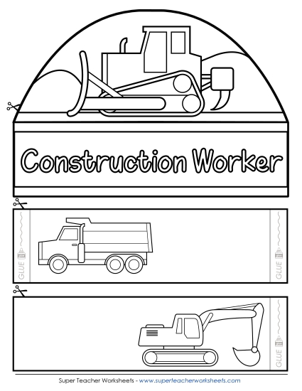 aConstruction Worker Hat (Black & White)