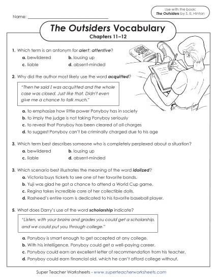 New Vocabulary Questions: (Chapters 11–12) Worksheet New Vocabulary Questions: (Chapters 11–12) Worksheet
