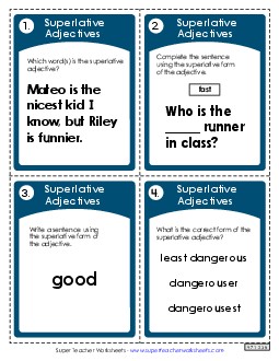 Adjectives: Superlative Worksheet