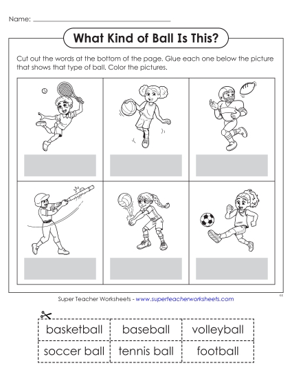 New What Kind of Ball Is This? Cut & Glue Activity Worksheet New What Kind of Ball Is This? Cut & Glue Activity Worksheet