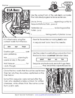 New ELA Buzz: Week 9<br>Worksheets 41 through 45 Worksheet