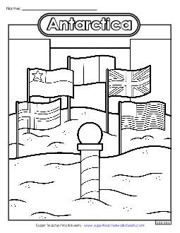 South Pole Coloring Page Coloring Pages Worksheet