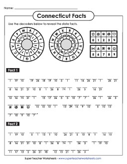 Cryptogram Puzzle Free States Individual Worksheet