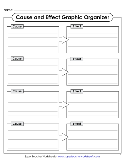 New Cause & Effect Graphic Organizer #1 Worksheet New Cause & Effect Graphic Organizer #1 Worksheet