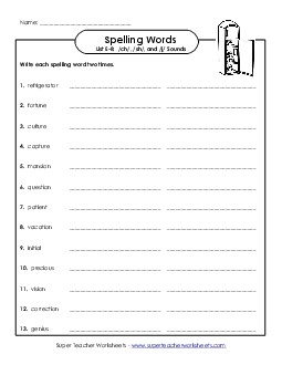 Write Twice (E-8) Spelling E Worksheet