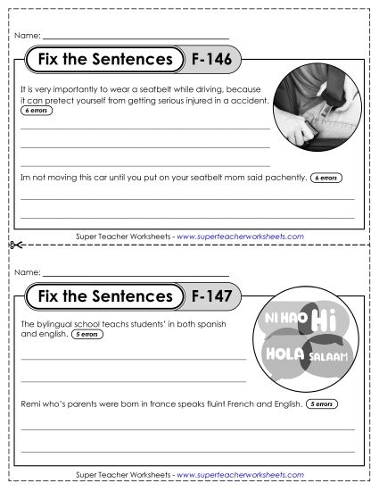 aFix the Sentences F-146 through F-150