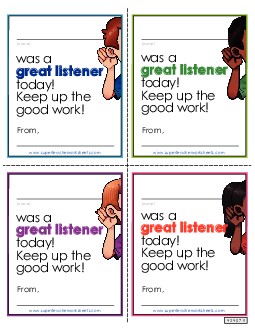 Great Listener Note Teachingtools Worksheet